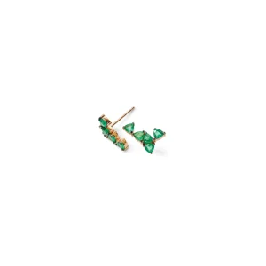 Shark's Tooth Studs - Emerald