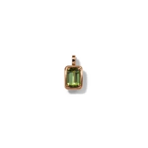 Sleeping Stacked Pendant - Green Tourmaline