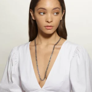 Small Dot Opera Necklace - White Zircon