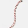 Small Dot Tennis Bracelet - Pink Opal