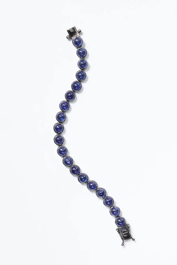 Small Dot Tennis Bracelet - Blue Sapphire