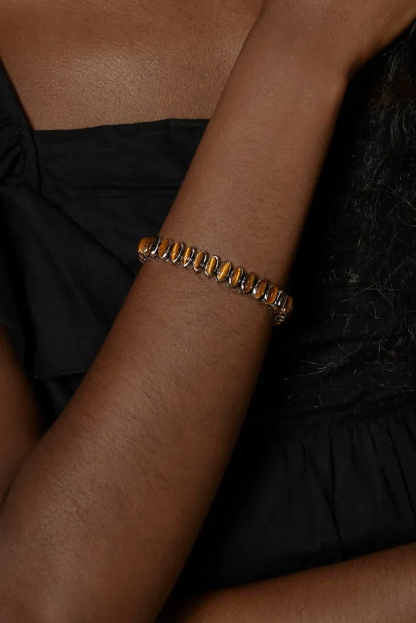 Small Elliptic Bracelet - Tiger's Eye