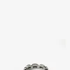 Small Scallop Band Ring - Black Spinel