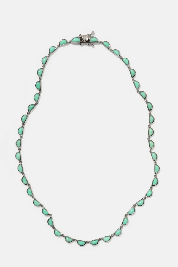 Small Scallop Rivière Necklace - Chrysoprase