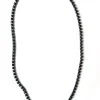 Small Tile Opera Necklace - Black Spinel