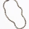 Small Tile Rivière Necklace - Pyrite