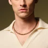 Small Tile Rivière Necklace - Golden Sheen Moonstone