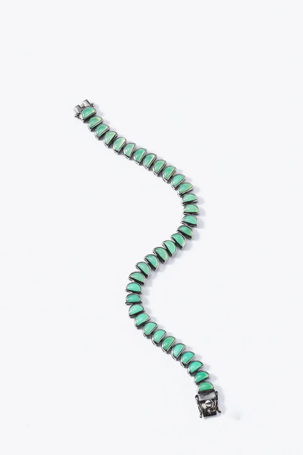 Small Worm Tennis Bracelet - Chrysoprase