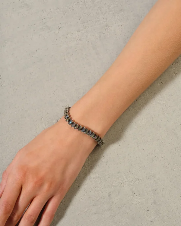 Small Worm Tennis Bracelet - Labradorite