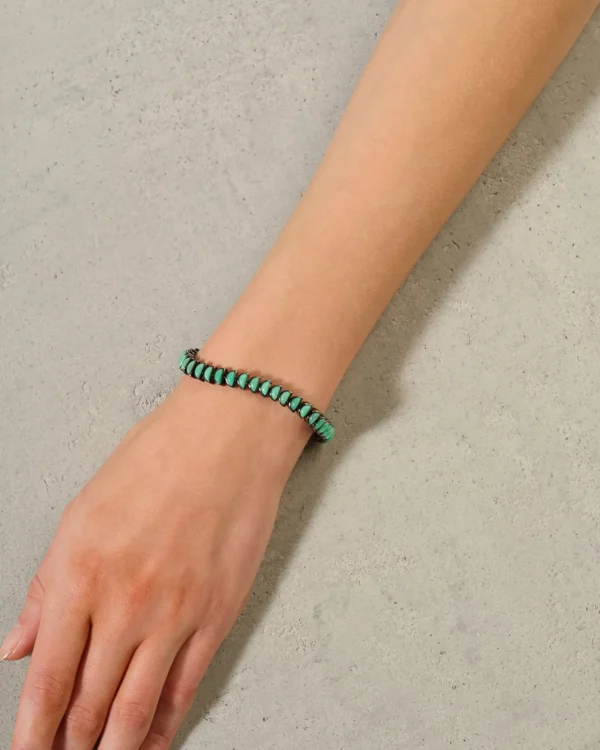 Small Worm Tennis Bracelet - Chrysoprase