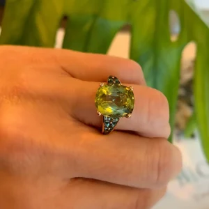 Solitaire Ring - Mozambique Green Tourmaline