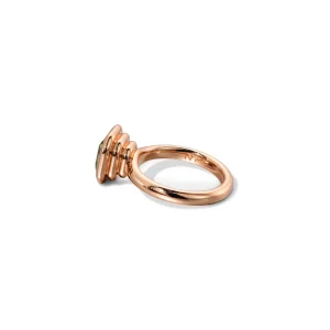 Stacked Emerald Cut Solitaire Ring - Sphene