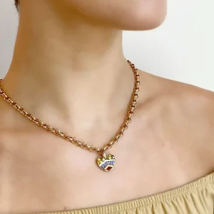 Strapped Heart Pendant - Sphene