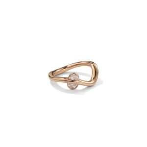 Swoop and Full Moon Ring - Diamond