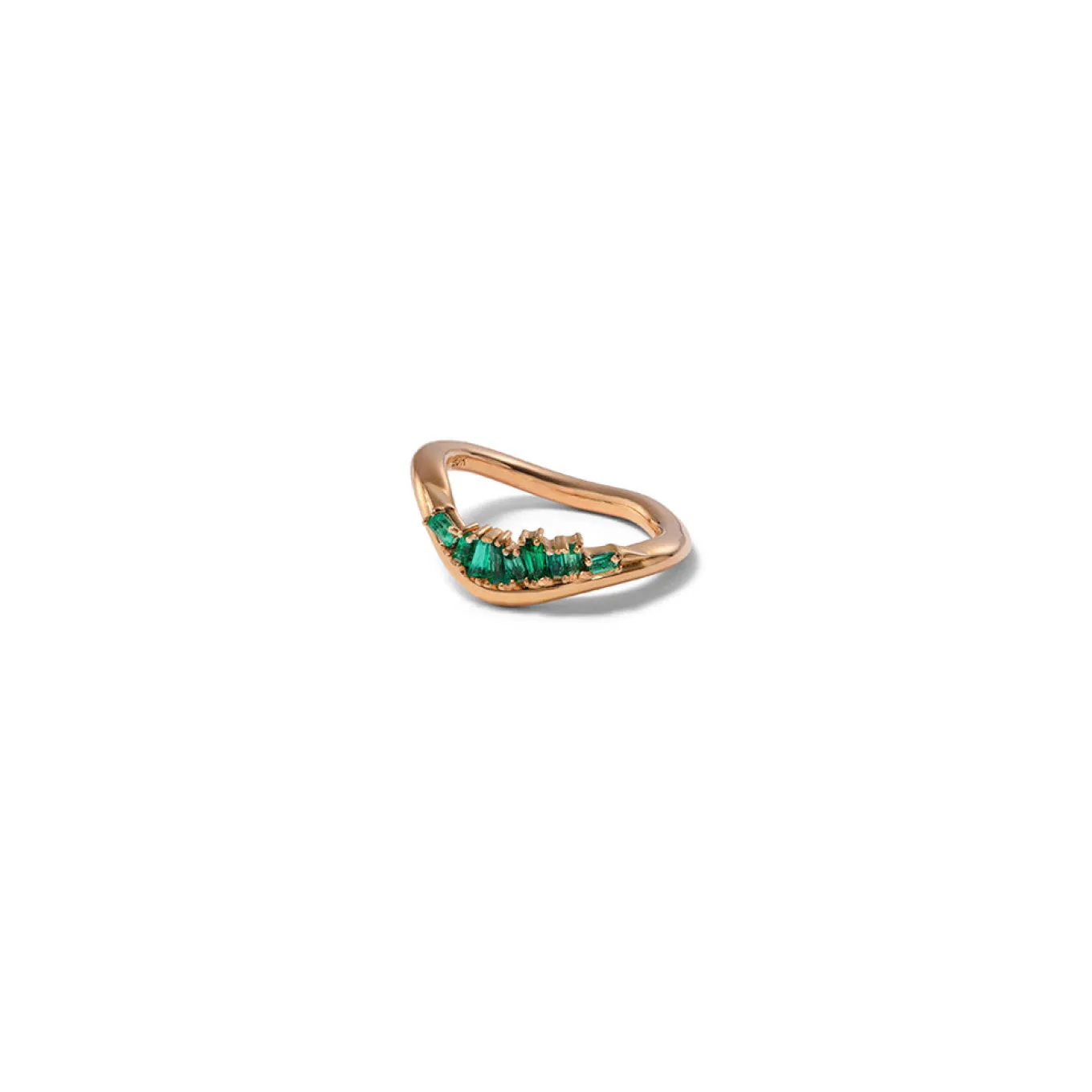 swoop_side_ruched_ring__e_0.webp Swoop Side Ruched Ring - Emerald