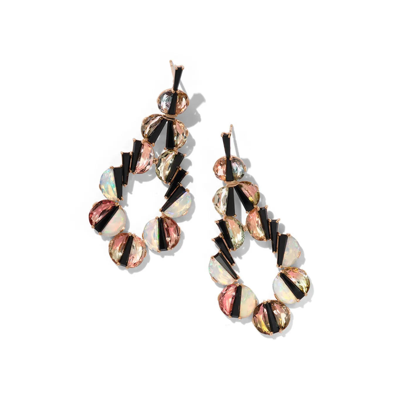torero_earrings__bicolor__0.webp Torero Earrings - Bi-color Tourmaline and Black Spinel