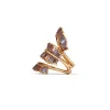 Triple Ruched Ribbon Ring - Tanzanite