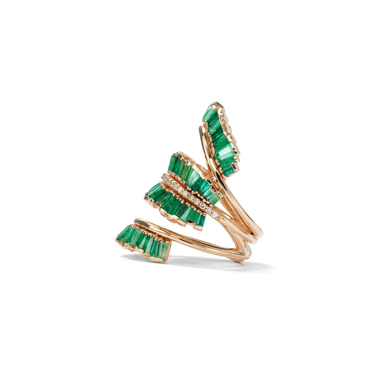 triple_ruched_ribbon_ring_0-3.webp Triple Ruched Ribbon Ring - Emerald