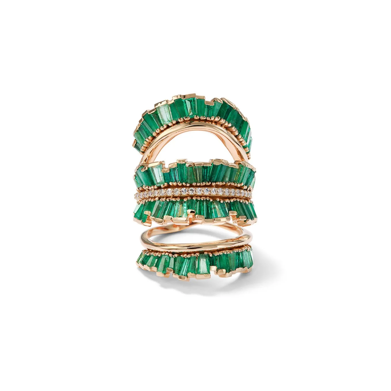 triple_ruched_ribbon_ring_1-2.webp Triple Ruched Ribbon Ring - Emerald