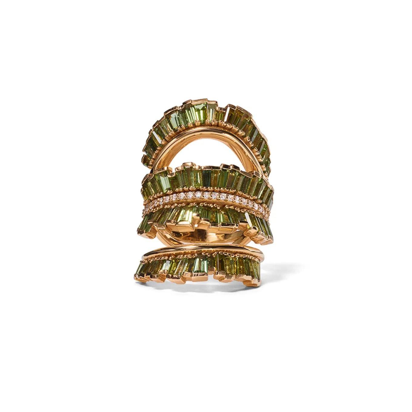triple_ruched_ribbon_ring_2-3.webp Triple Ruched Ribbon Ring - Green Tourmaline
