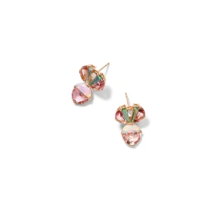 Trofeo Earrings - Pink Tourmaline, Bi-Color Tourmaline