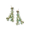 Tuft Earrings - Blue Peruvian Opal & Green Tourmaline