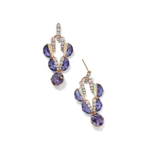 Tuxedo Earrings - Iolite