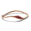 Twisted Ruched Cuff Bracelet - Ruby