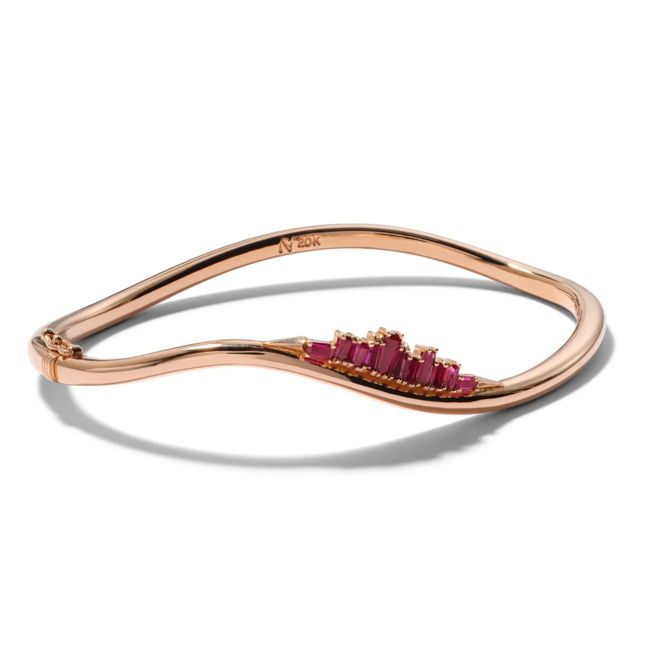 twisted_ruched_cuff_brace_0-1.webp Twisted Ruched Cuff Bracelet - Ruby