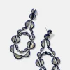 Vienna Blue Enameled Earrings - Labradorite