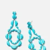 Vienna Turquoise Enameled Earrings - Turquoise