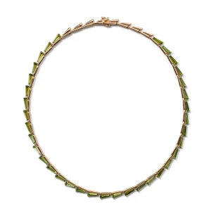 Wheat Riviere Necklace - Green Tourmaline