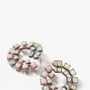 Wheel Bypass Hoops - Pink Opal & Ethiopian Opal