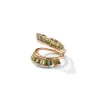 Wing Guard Ring - Green Tourmaline