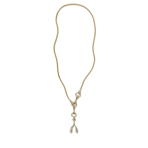 Wishbone Pendant - Diamond